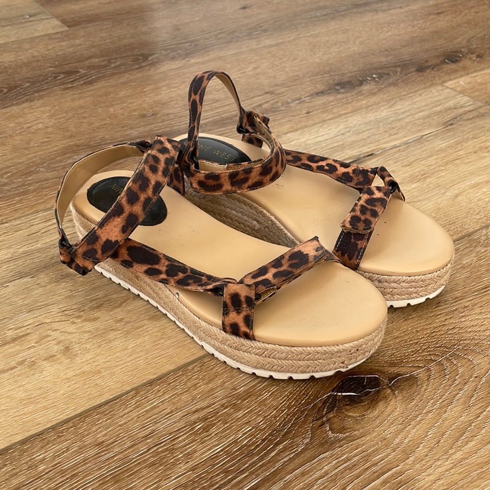 Nine West Glampin 2 leopard sandals